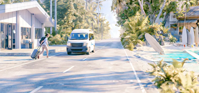 A Siargao airport drop-off transfer