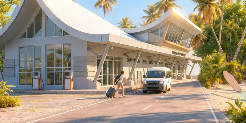 A Siargao airport transfer pickup